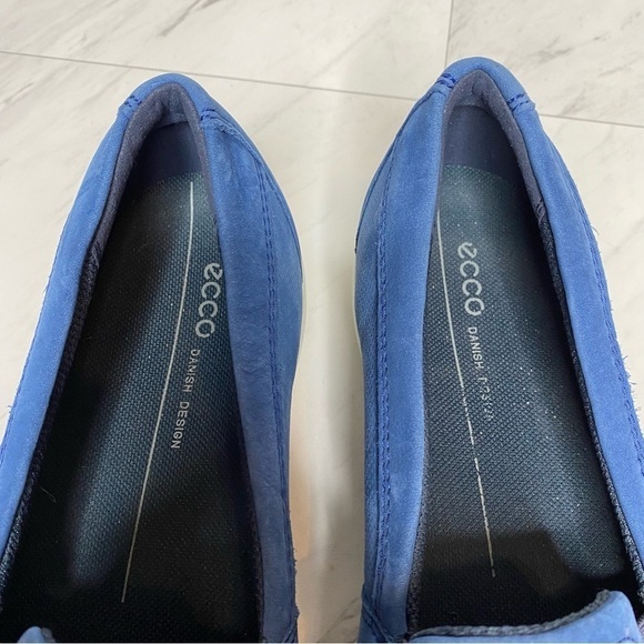 Ecco Barentz Blue Perforated Slip On Loafer 9 / 9.5 - Picture 11 of 13